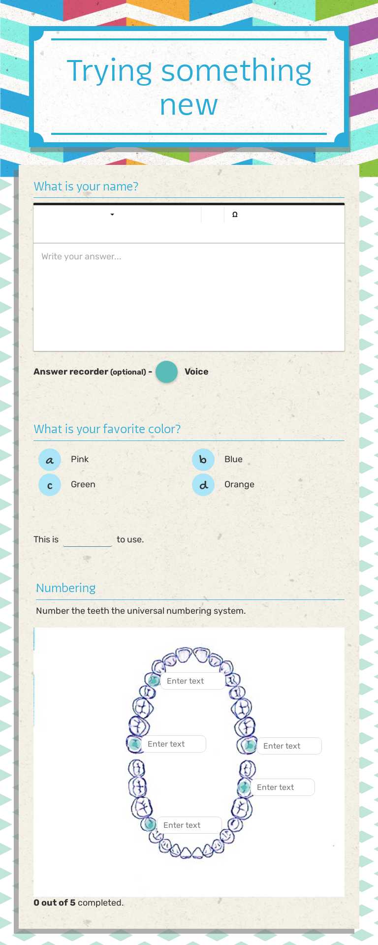 Trying something new worksheet preview image