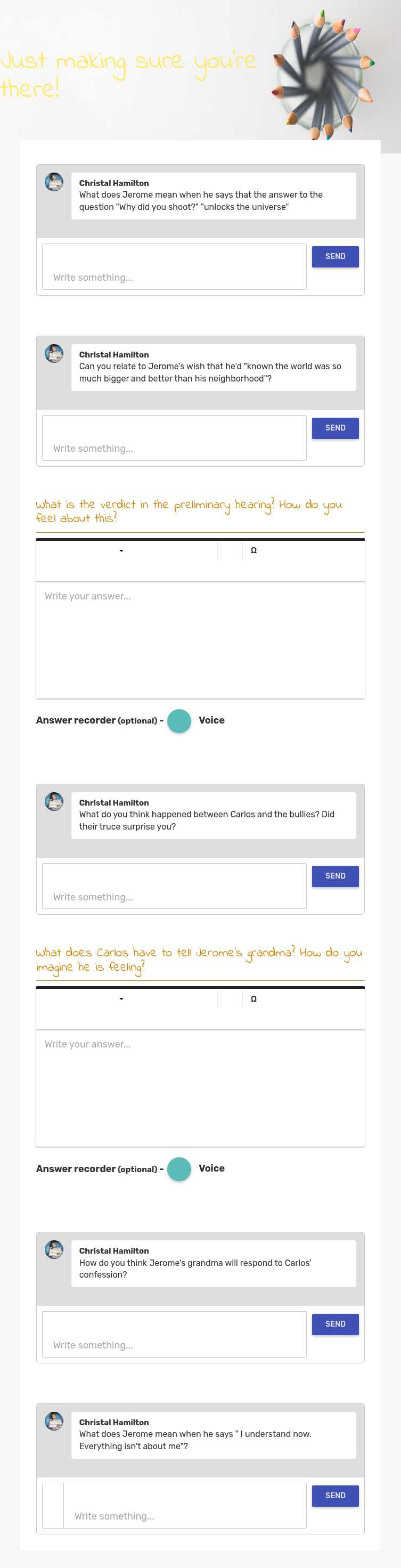 Just making sure you're there! worksheet preview image