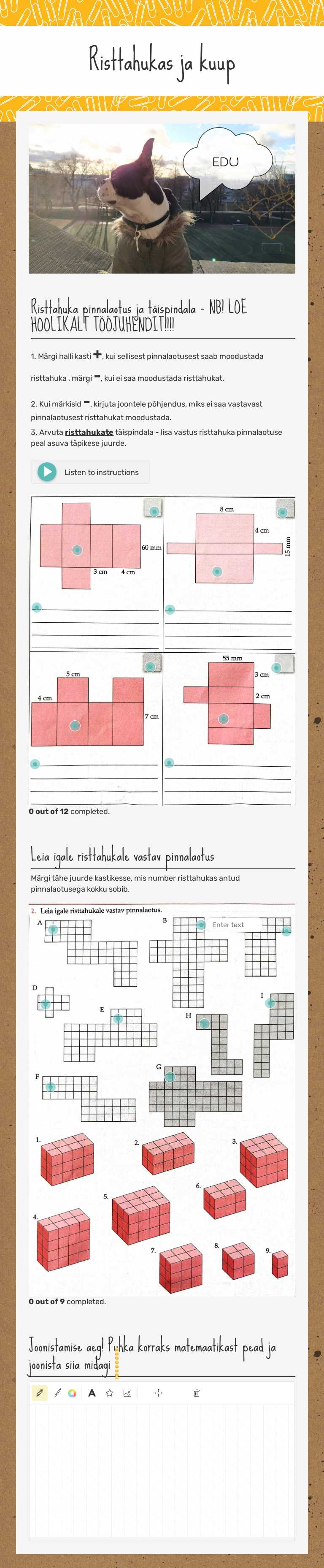 Risttahukas 
ja kuup worksheet preview image
