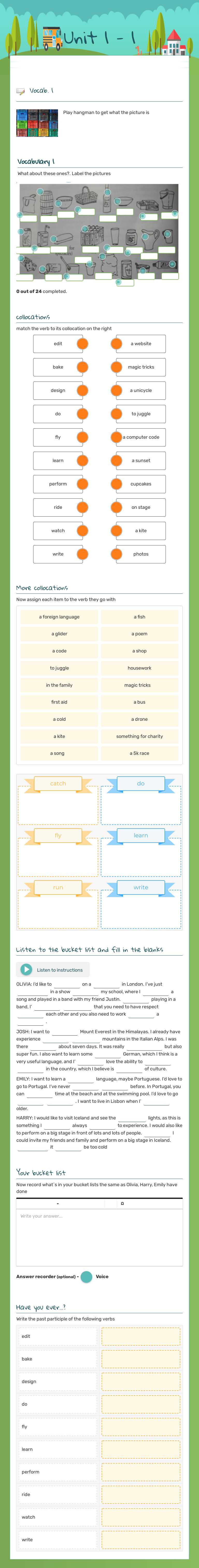 Unit 1 - 1 worksheet preview image