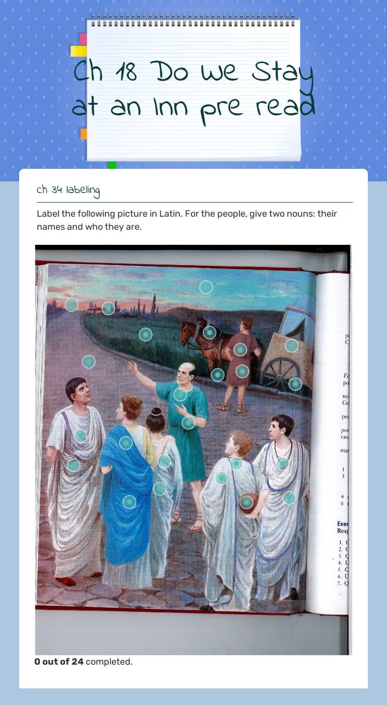 Ch 18 Do We Stay at an Inn pre read worksheet preview image