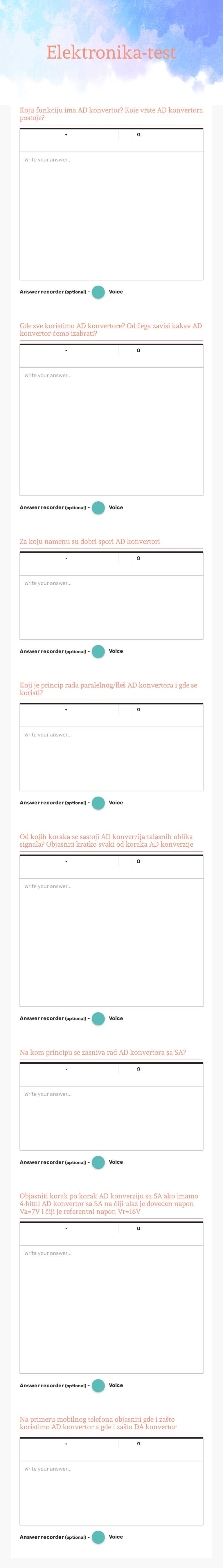 Elektronika-test worksheet preview image