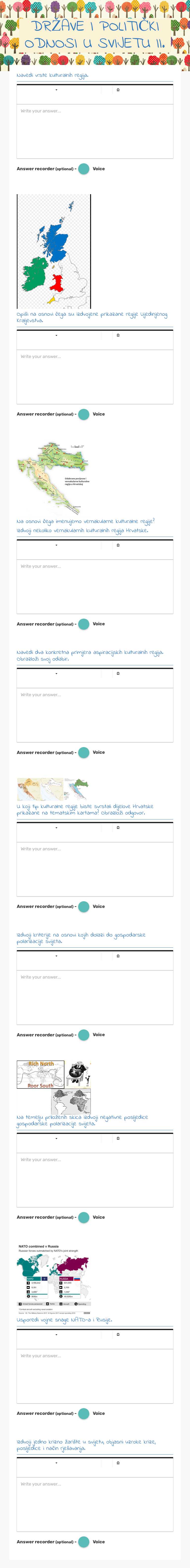 DRŽAVE I POLITIČKI ODNOSI U SVIJETU II. worksheet preview image
