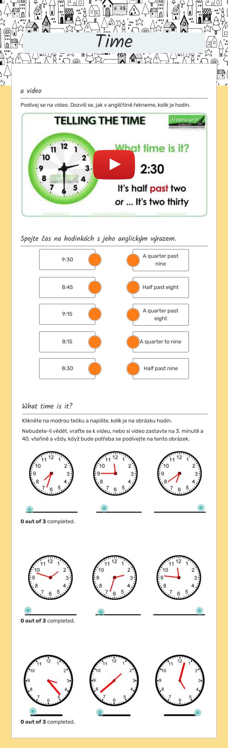 Time worksheet preview image