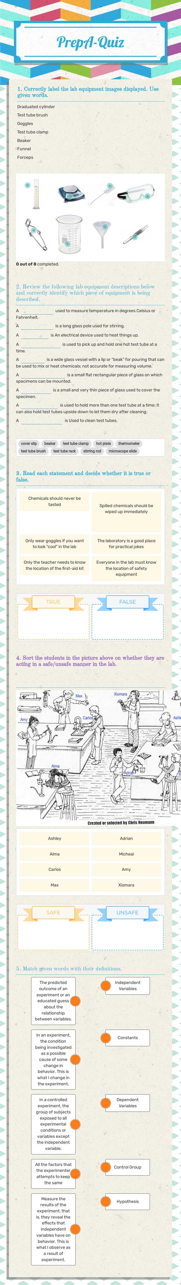 PrepA-Quiz worksheet preview image