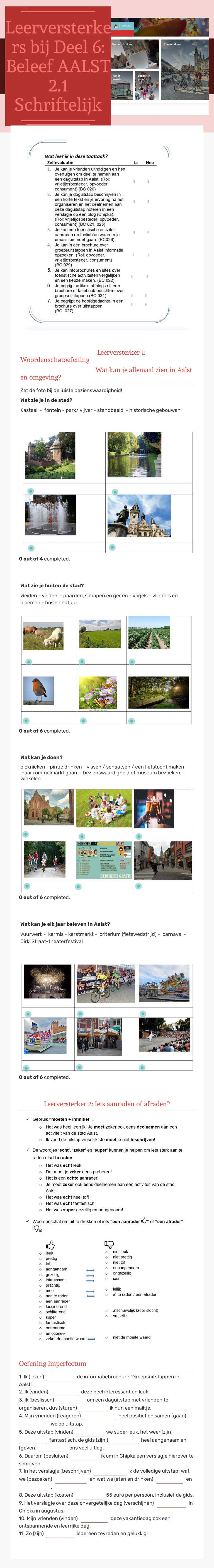 Leerversterkers bij
Deel 6: Beleef AALST
 2.1 Schriftelijk worksheet preview image