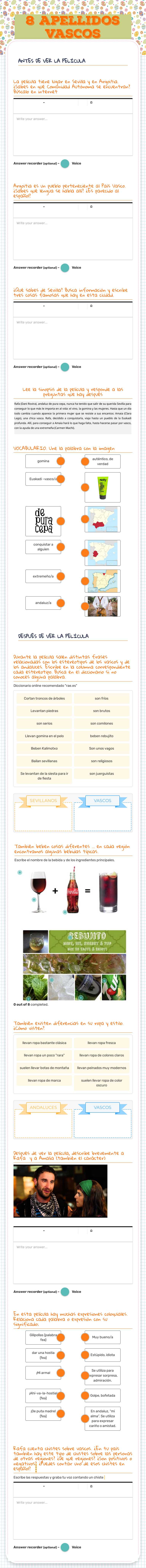 8 apellidos vascos Other worksheet preview