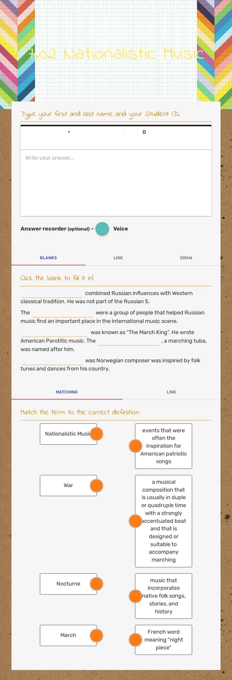 7.02 Nationalistic Music worksheet preview image