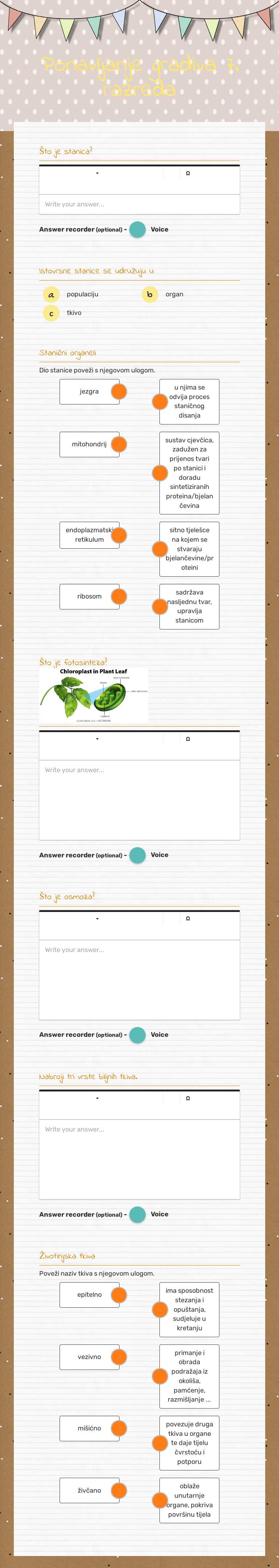 Ponavljanje gradiva 7. razreda worksheet preview image