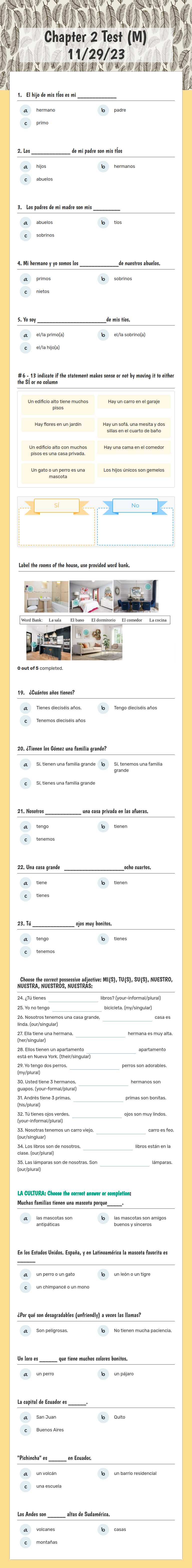 Chapter 2 Test (M)  
11/29/23 worksheet preview image