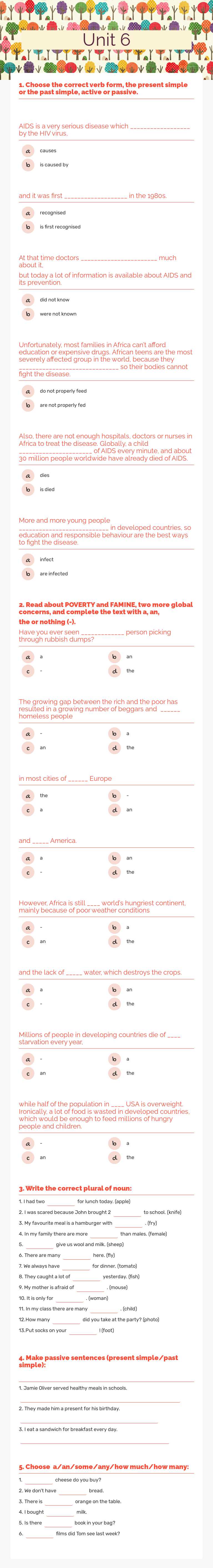 Unit 6 worksheet preview image