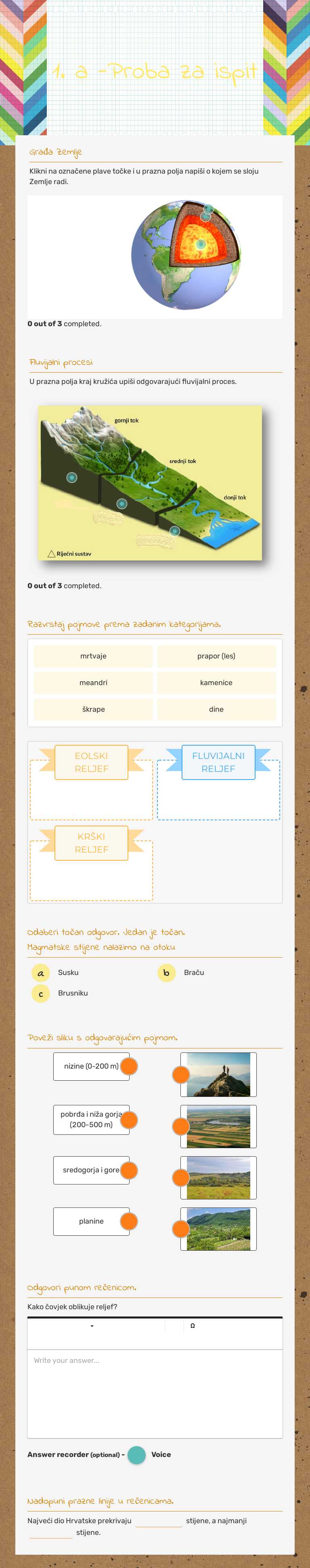 1. a -Proba za ispit worksheet preview image