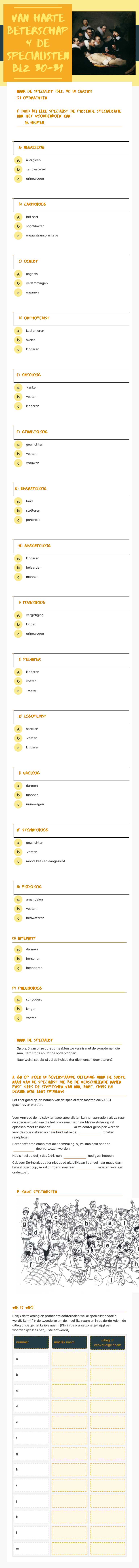 Van harte beterschap 4
de specialisten
blz 30-31 worksheet preview image