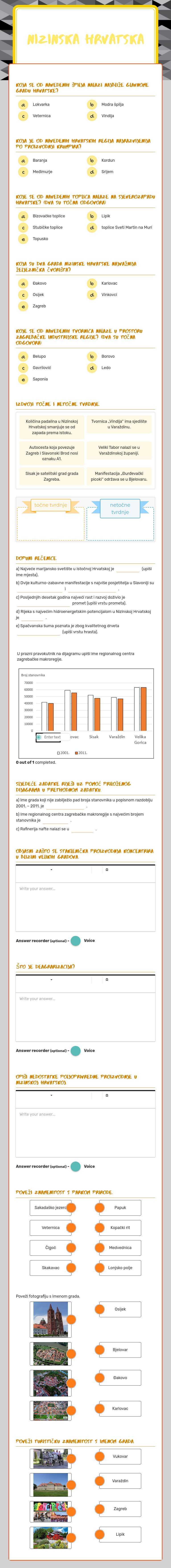 Nizinska hrvatska worksheet preview image