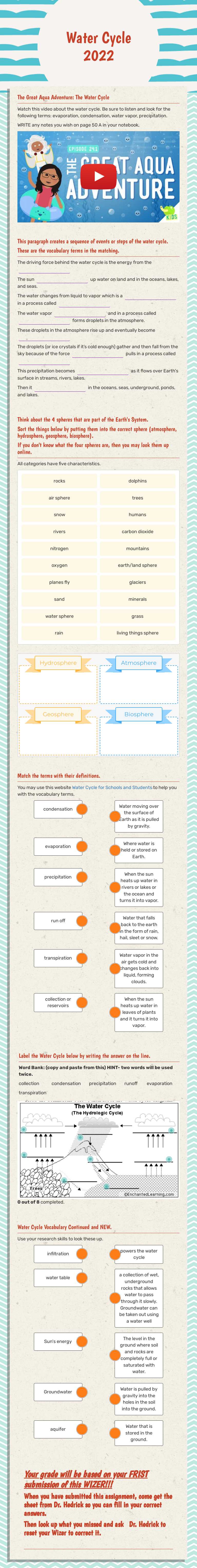 Water Cycle
2022 Grade 5 worksheet preview