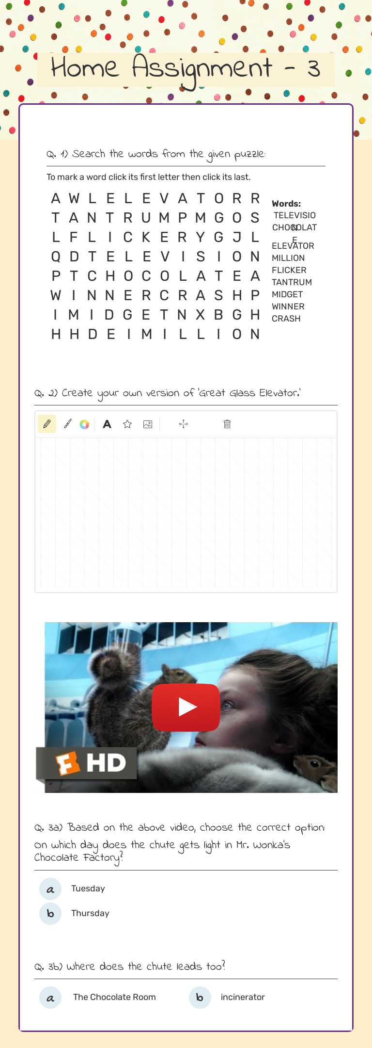 Home Assignment - 3 worksheet preview image