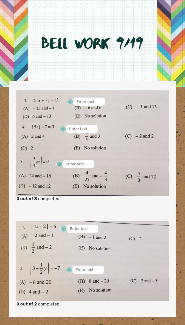 Bell work 9/19 worksheet preview image
