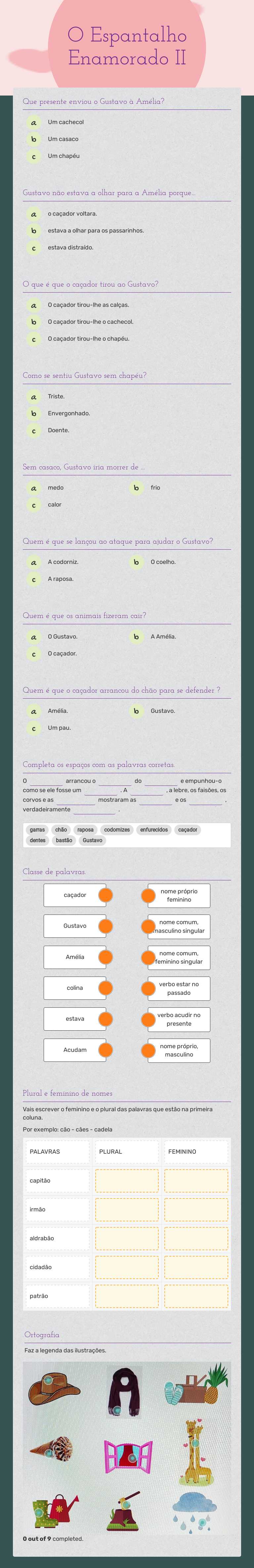 O Espantalho Enamorado II worksheet preview image