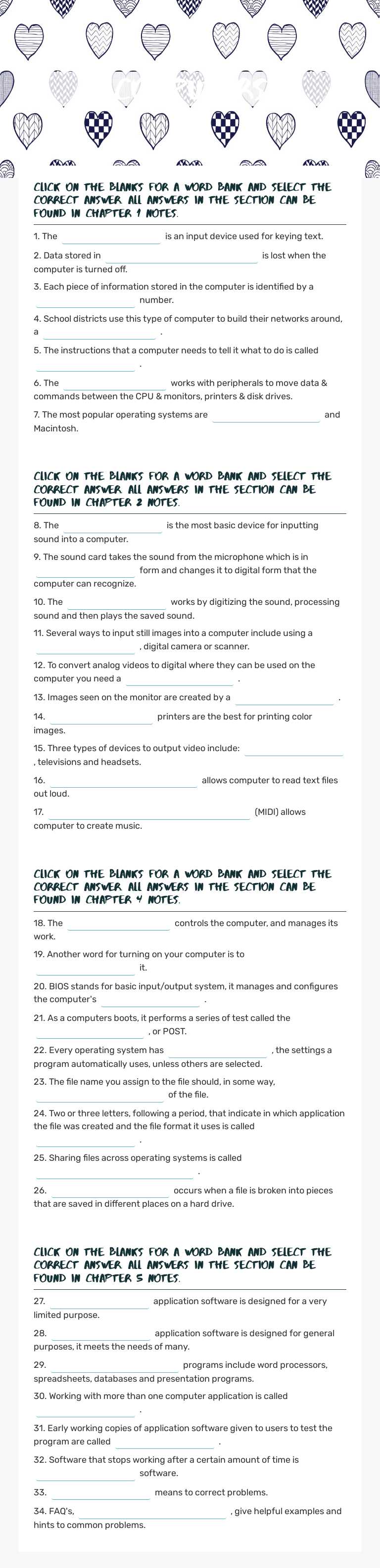 COMPUTERS worksheet preview image