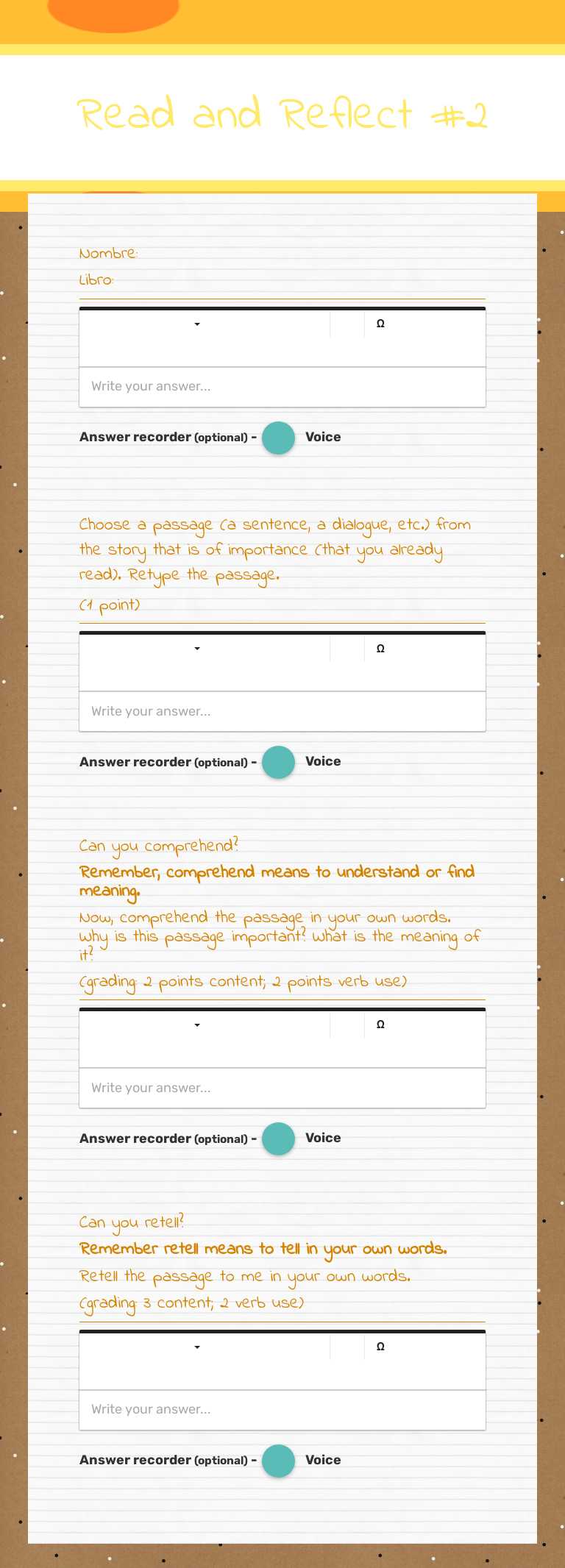 Read and Reflect #2 worksheet preview image