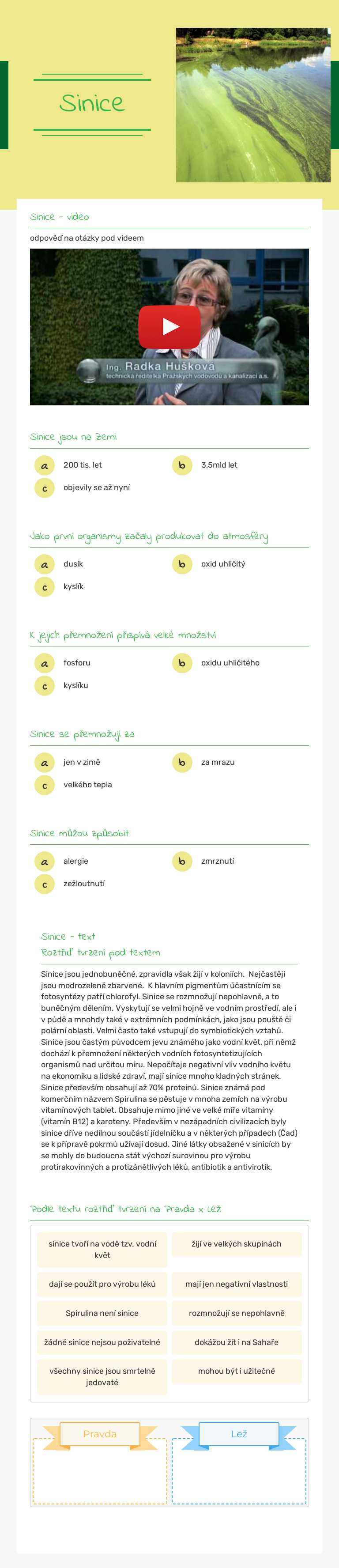 Sinice worksheet preview image