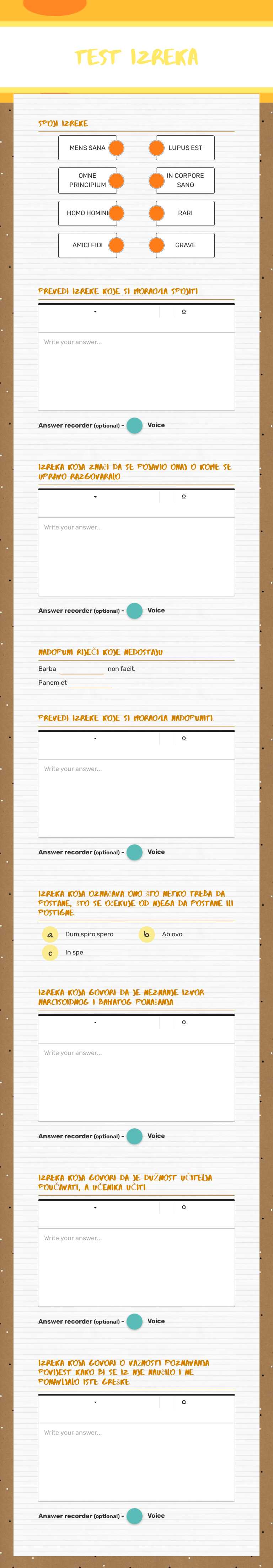 TEST IZREKA worksheet preview image