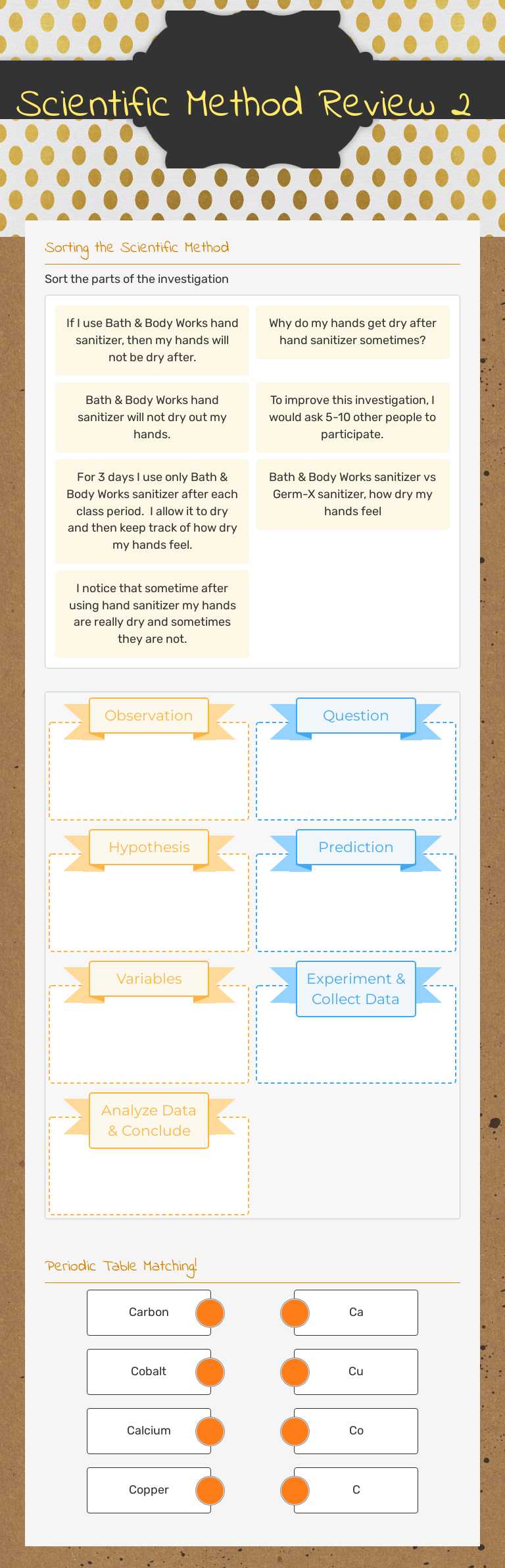 Scientific Method Study Guide worksheet preview image
