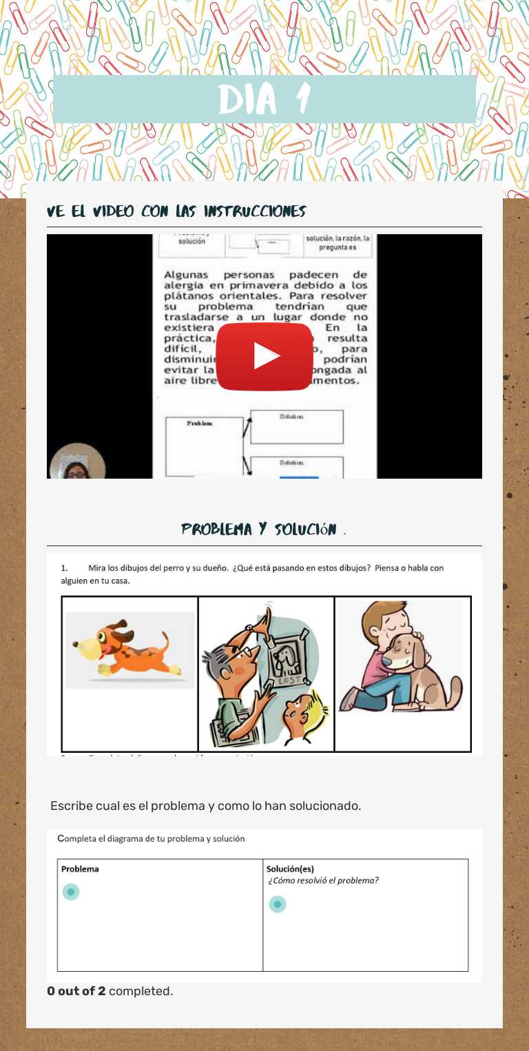 Dia 1 worksheet preview image