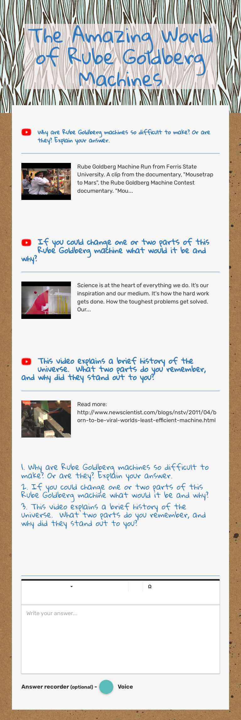The Amazing World of Rube Goldberg Machines worksheet preview image