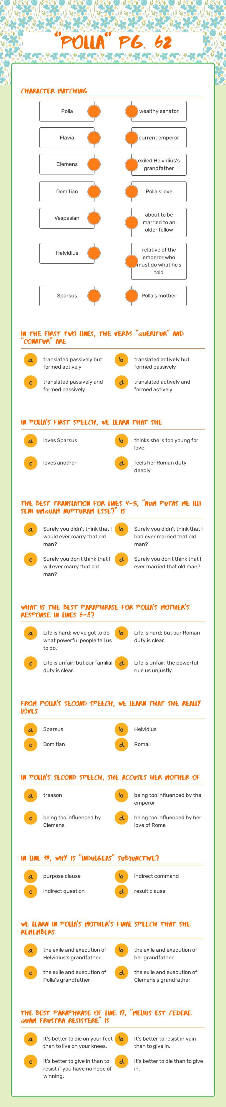 "Polla" pg. 62 Grade 11 worksheet preview