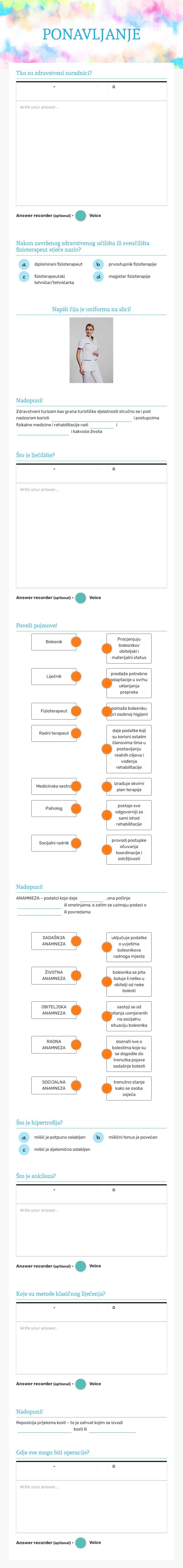 PONAVLJANJE worksheet preview image