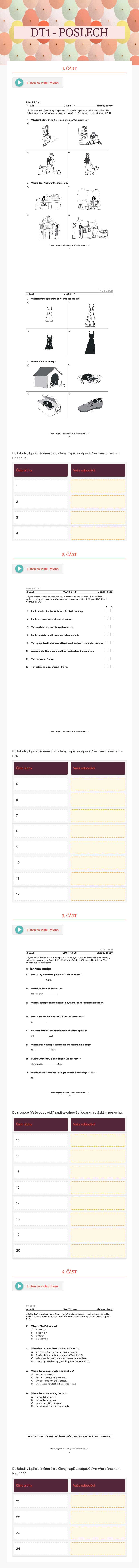 DT1 - POSLECH worksheet preview image