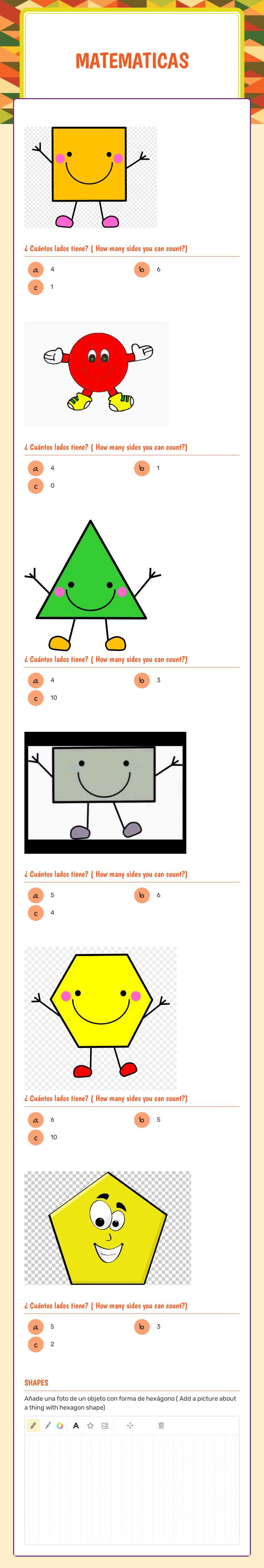 MATEMATICAS worksheet preview image