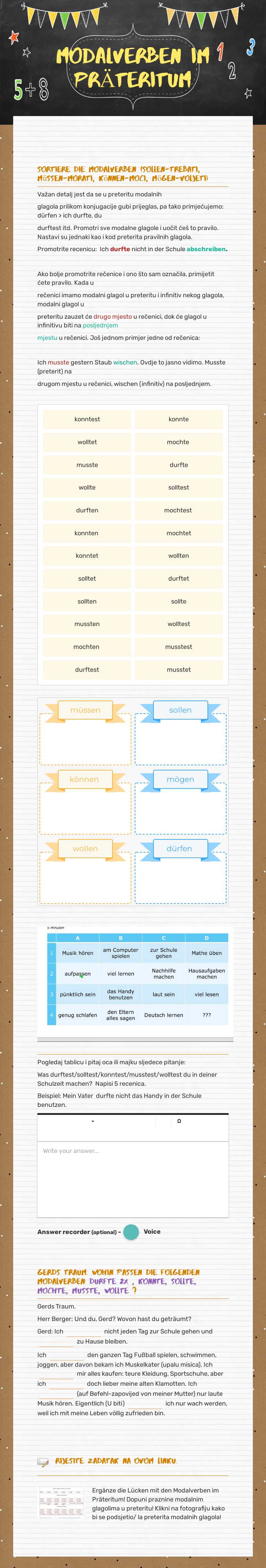 MODALVERBEN IM PRÄTERITUM worksheet preview image