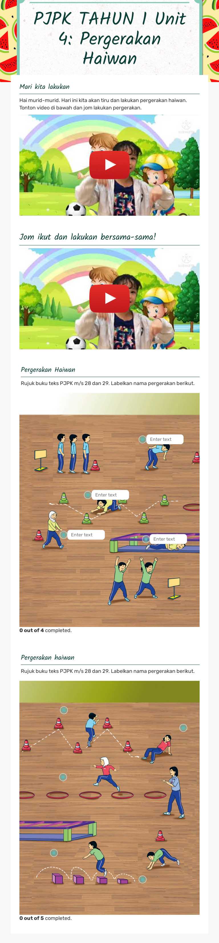 PJPK TAHUN 1
Unit 4: 
Pergerakan Haiwan worksheet preview image