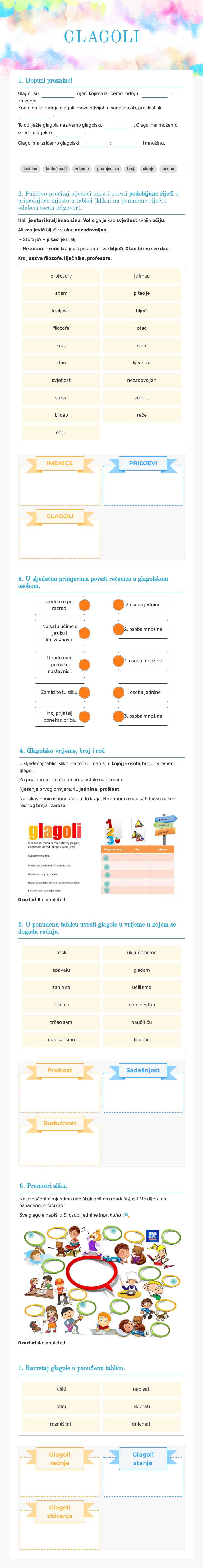 GLAGOLI Grade 5 worksheet preview