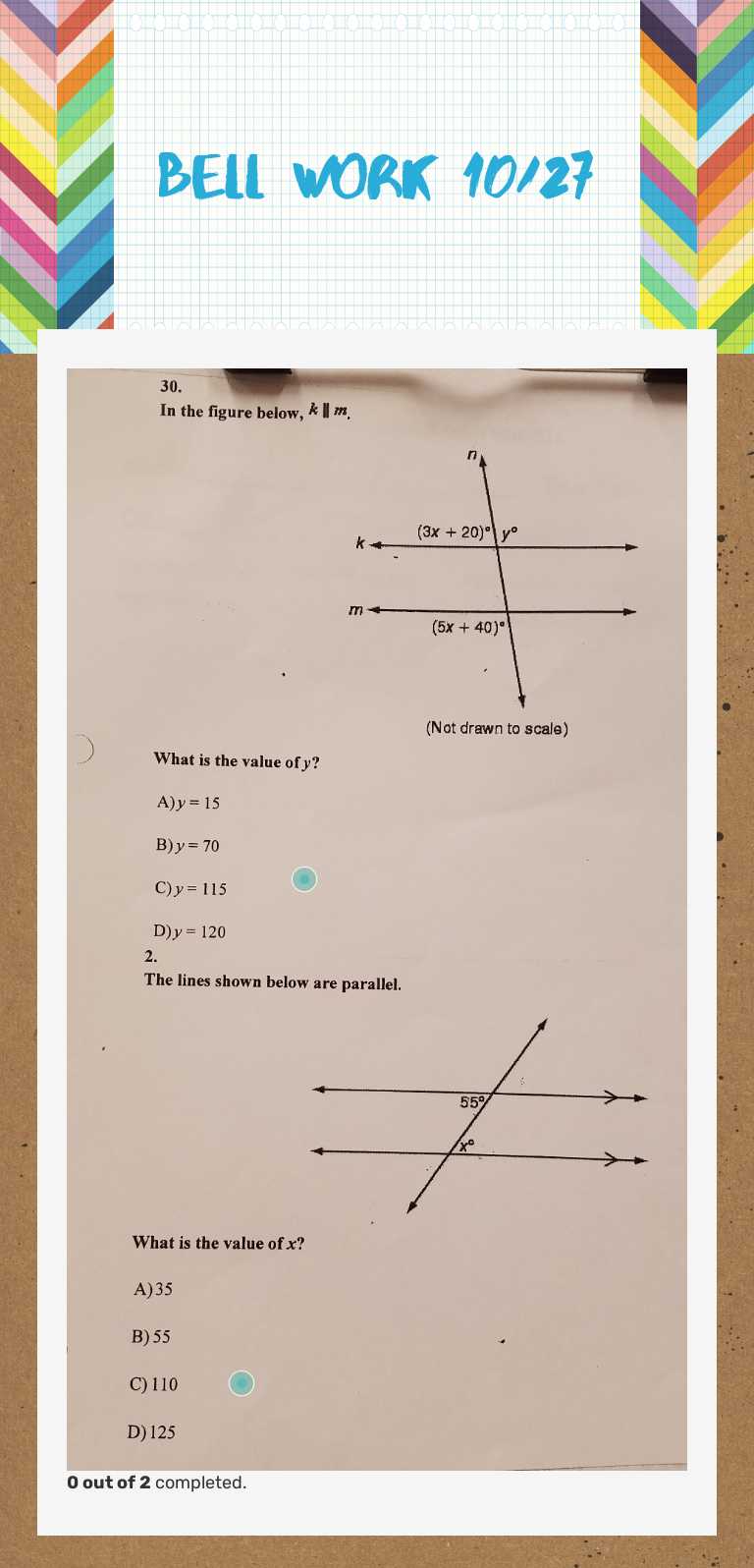 bell Work 10/27 worksheet preview image