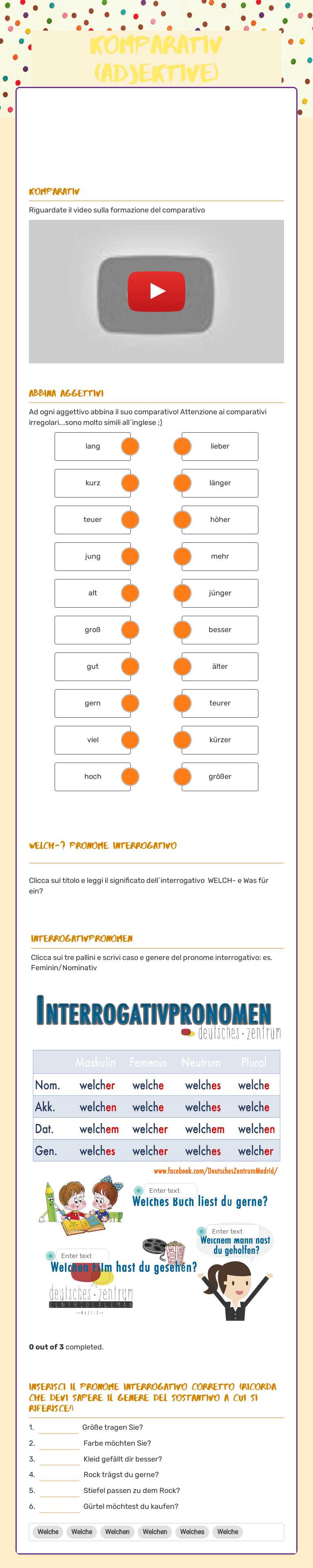 komparativ (adjektive) Grade 10 worksheet preview