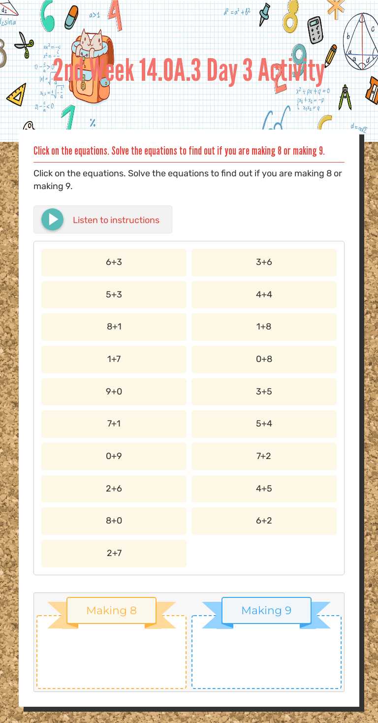 2nd Week 14.OA.3
Day 3 Activity worksheet preview image