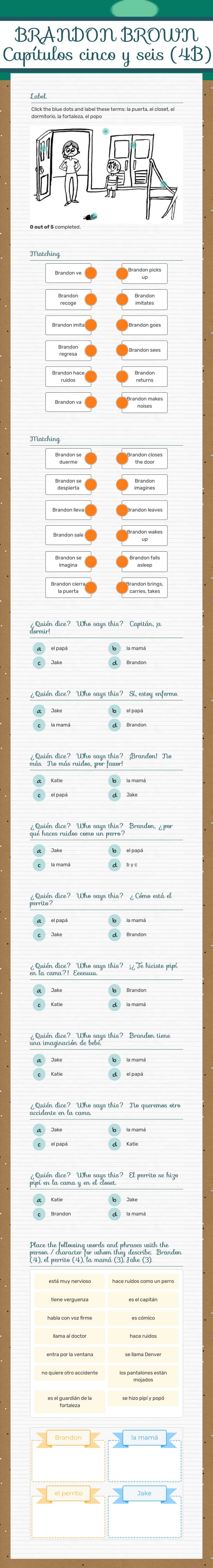 BRANDON BROWN
Capítulos cinco y seis (4B) worksheet preview image