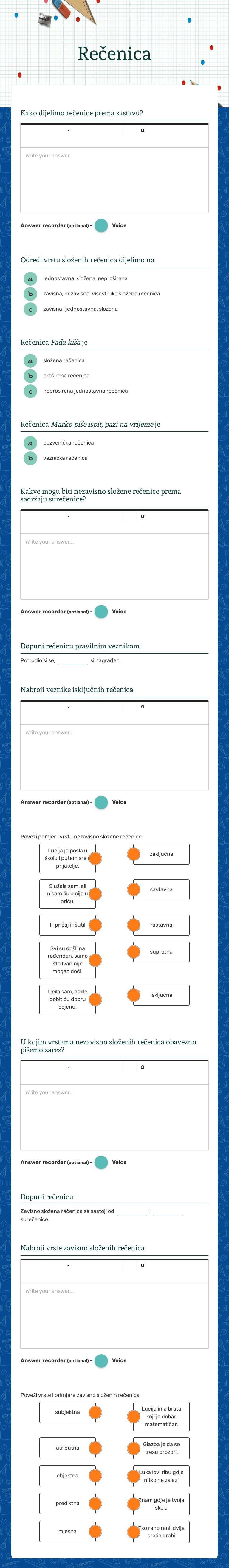 Rečenica worksheet preview image