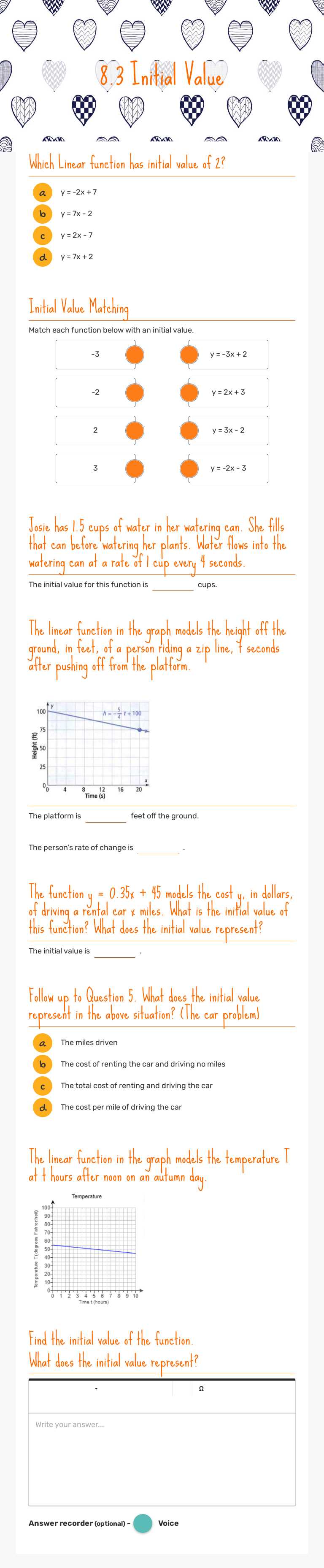8.3 Initial Value worksheet preview image