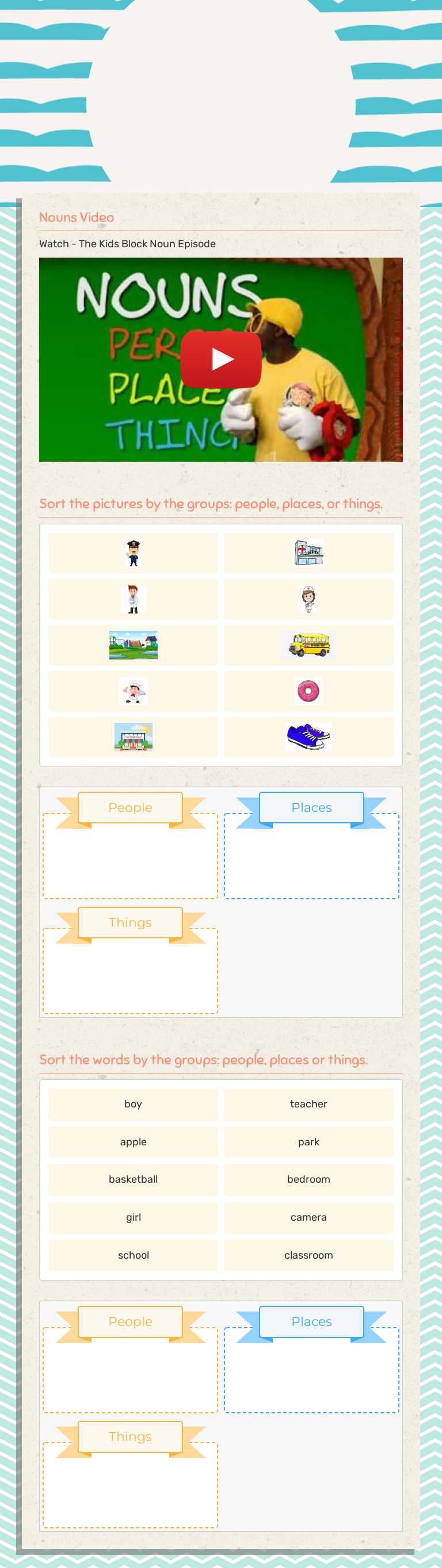 NOUNS Grade 2 worksheet preview