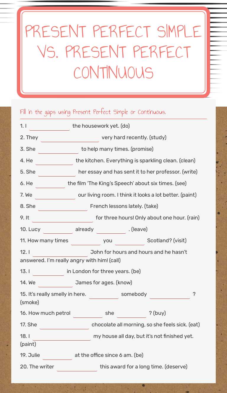 PRESENT PERFECT SIMPLE VS. PRESENT PERFECT CONTINUOUS by Paola Bonilla ...