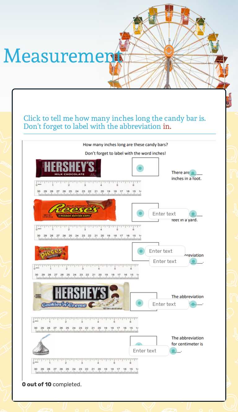 Measurement Grade 2 worksheet preview