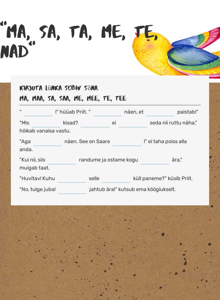 "Ma, sa, ta,             
me, te, nad" worksheet preview image