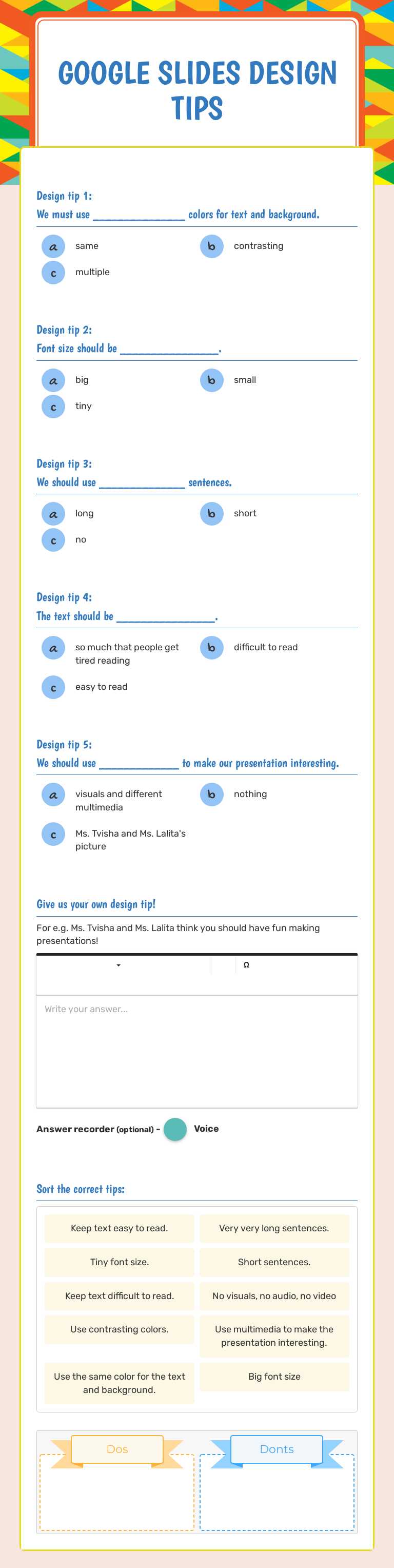 Google Slides
design tips worksheet preview image