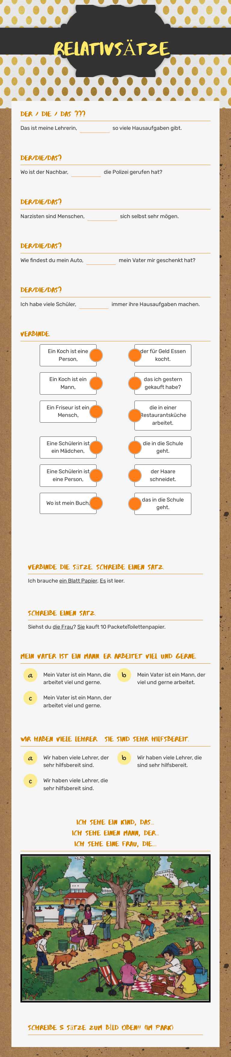 RELATIVSÄTZE worksheet preview image