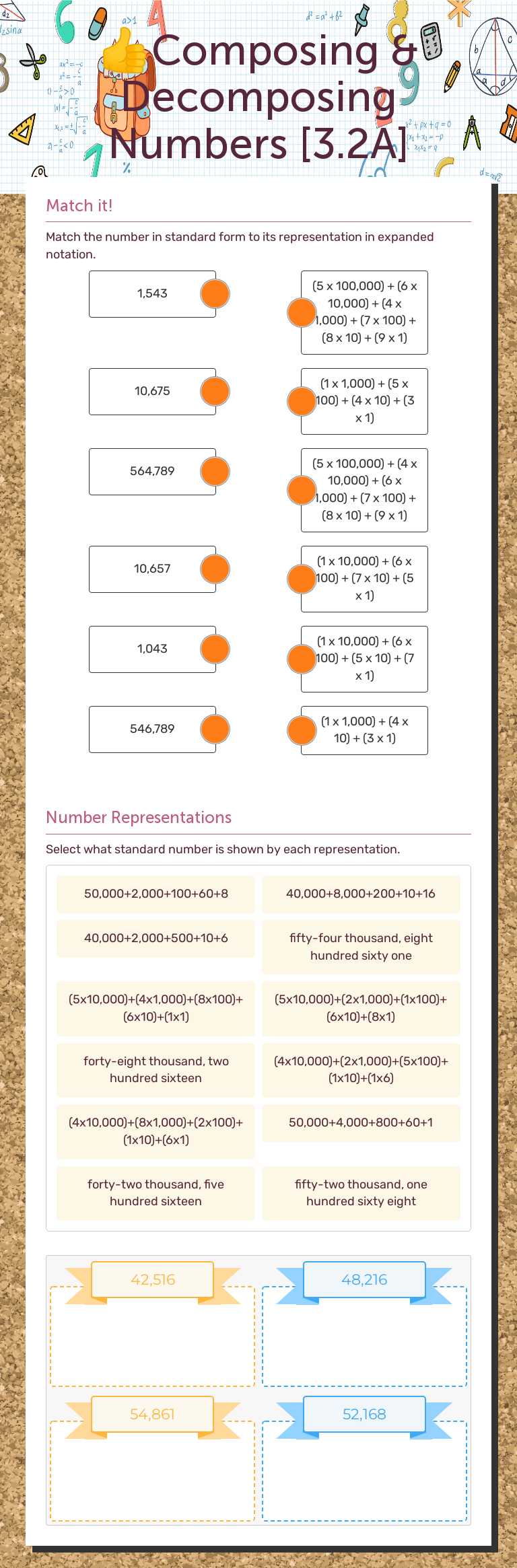 👍Composing & Decomposing Numbers [3.2A] Grade 3 worksheet preview