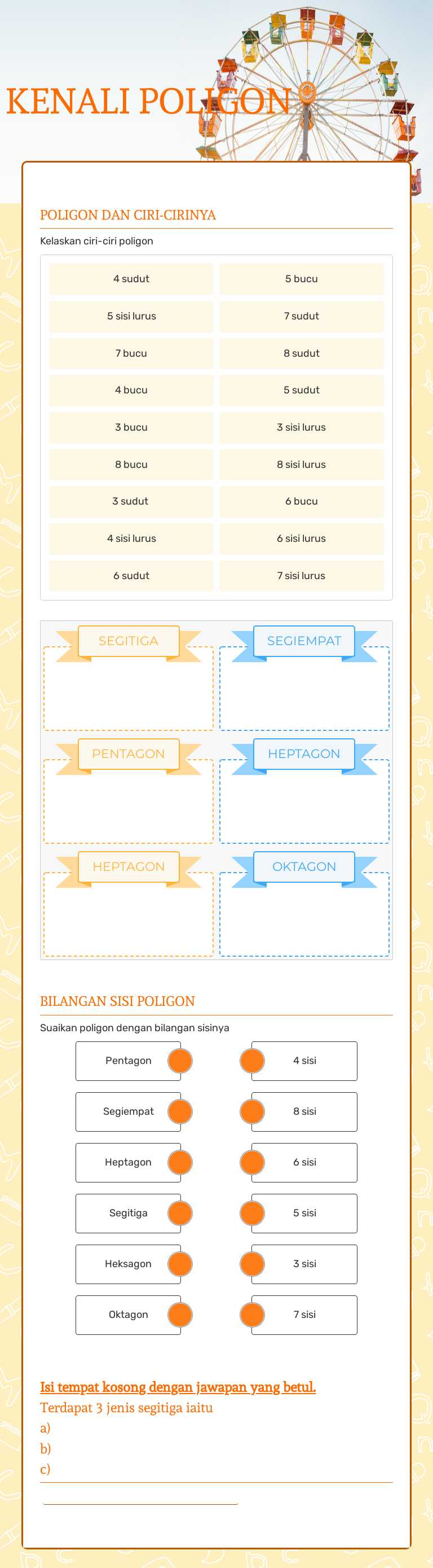 KENALI POLIGON worksheet preview image